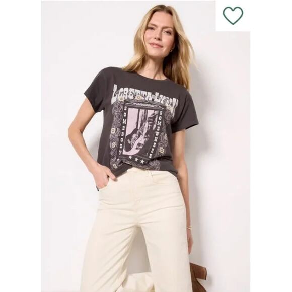 DAYDREAMER LA NWT Evereve Loretta Lynn Nashville Tenessee Graphic Tee // XS - Picture 10 of 10